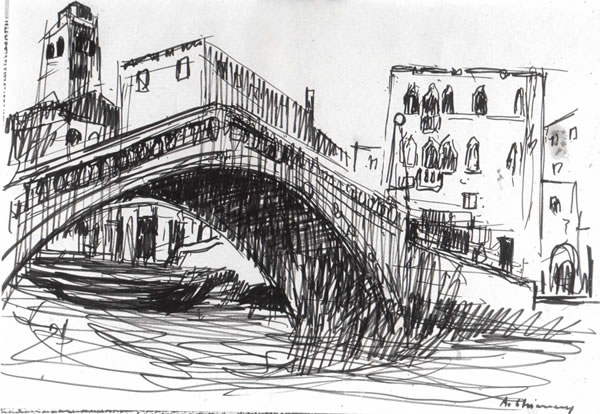 Ponte a Venezia, 1968, Napoli, collezione privata